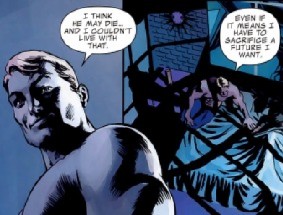 - "Are they both true? Can they be? Or is it some kind of warning?"This is from:"Captain America: Who will wield the shield?" by Brubacker, Guice and Ross.Steve would do everything for Bucky, I'm not even talking about the ship, Bucky means the world to him.