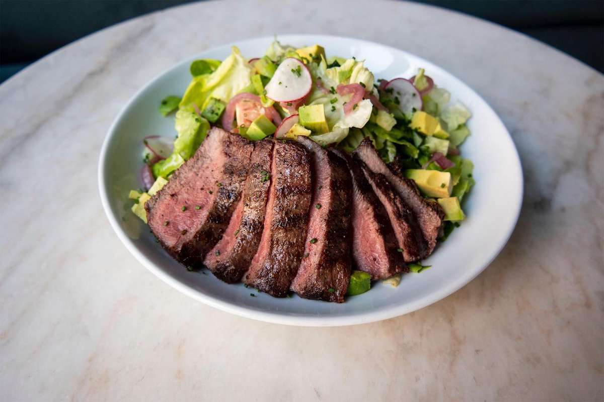 NEW TO TRY! STEAK SALAD (gf)
8oz prime flat iron steak, pickled red onions, shaved radish, cucumber, tomatoes, avocado, butter lettuce and creamy buttermilk vinaigrette 😍
#soyummy #newmenuitem #farmersmarket #eatla #laeater #laeats #happeningindtla #dtlaeats #prank #prankbar