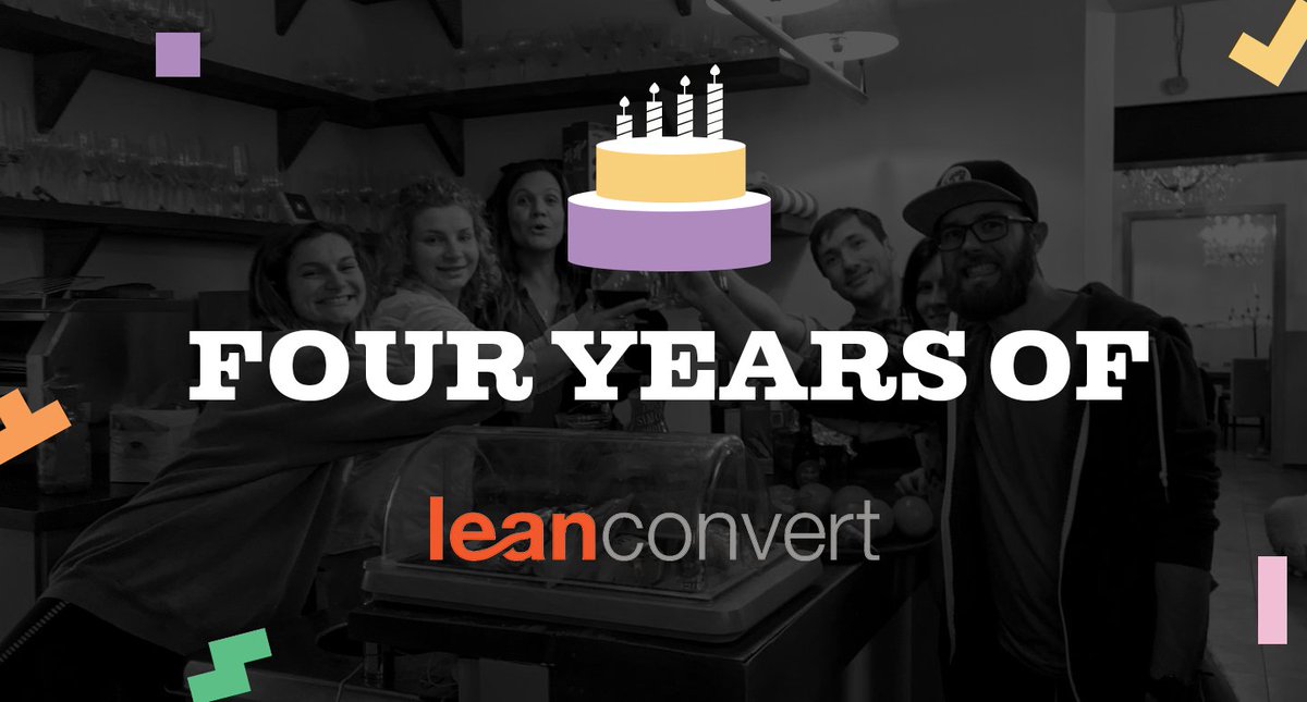 🎂 We're celebrating our 4-Year-Birthday 🎂

bit.ly/3cFyClX

 #websiteoptimisation #websiteoptimisationservices #optimisation #lean #leanmethdology #leanconvert #startups