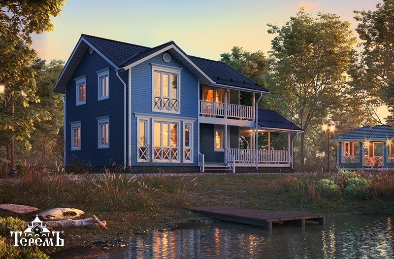 ProTerem's tweet image. Современный коттедж «Викинг 3» объединяет в себе высокий уровень комфорта и элегантный дизайн. Помещения обоих этажей изолированы и объединены удобными холлами. Гостиная соединена с кухней арочным проёмом.