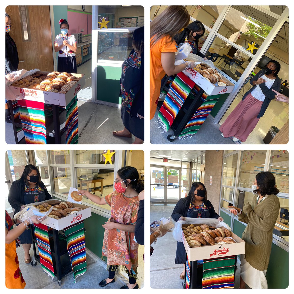 EckertES_AISD's tweet photo. The Hispanic Heritage celebrations continue here at Eagleland! Our teachers got treated to traditional pan dulce(Mexican sweet bread)! #HispanicHeritageMonth2020 #somosAldine @AldineISD @Jennife515price https://t.co/ppyiKkMzS3