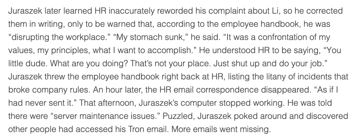 This is an extreme reminder that HR is there to protect your employer, not you.