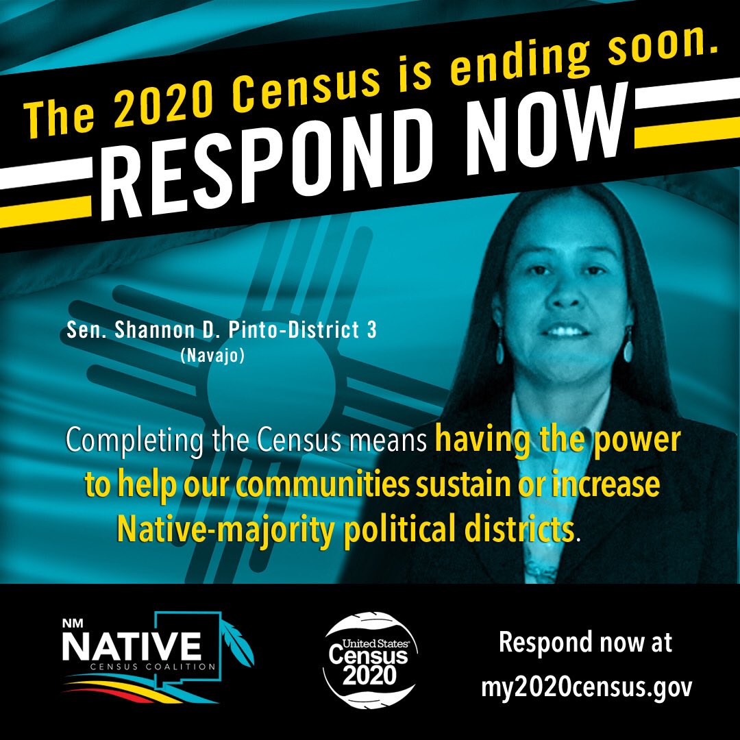 nmnativecensus's tweet photo. Census data is used when formulating political districts as they are based on population. Pictured here is Senator Shannon Pinto, who represents McKinley and San Juan Counties. #nmnativescount https://t.co/HpzmUiChLA
