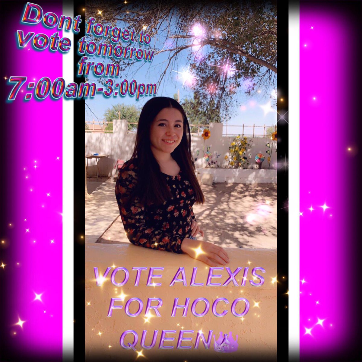 One more day Eagles🦅 Don’t forget to vote! Vote Alexis as your homecoming queen!!!👑 #sehsthebest #ama21ng