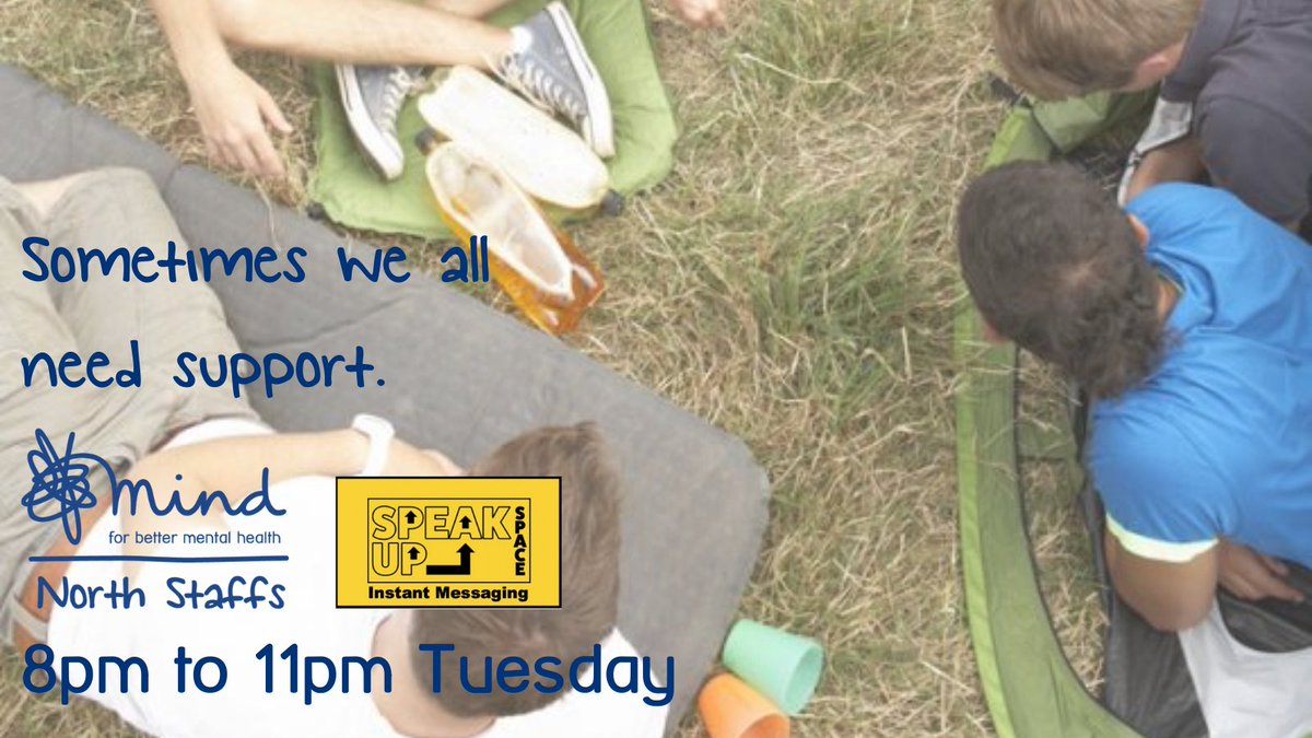 NorthStaffsMind's tweet photo. Sometimes we all need support!
Our instant messaging service for young people across Stoke on Trent is NOW LIVE until 11pm tonight (Tuesday)
You can chat to one of our team about anything, head over to https://t.co/jqVkBnIq2B
#YPMentalhealth #mentalhealth #speakup #speakupspace https://t.co/6sAyJTZG4Y