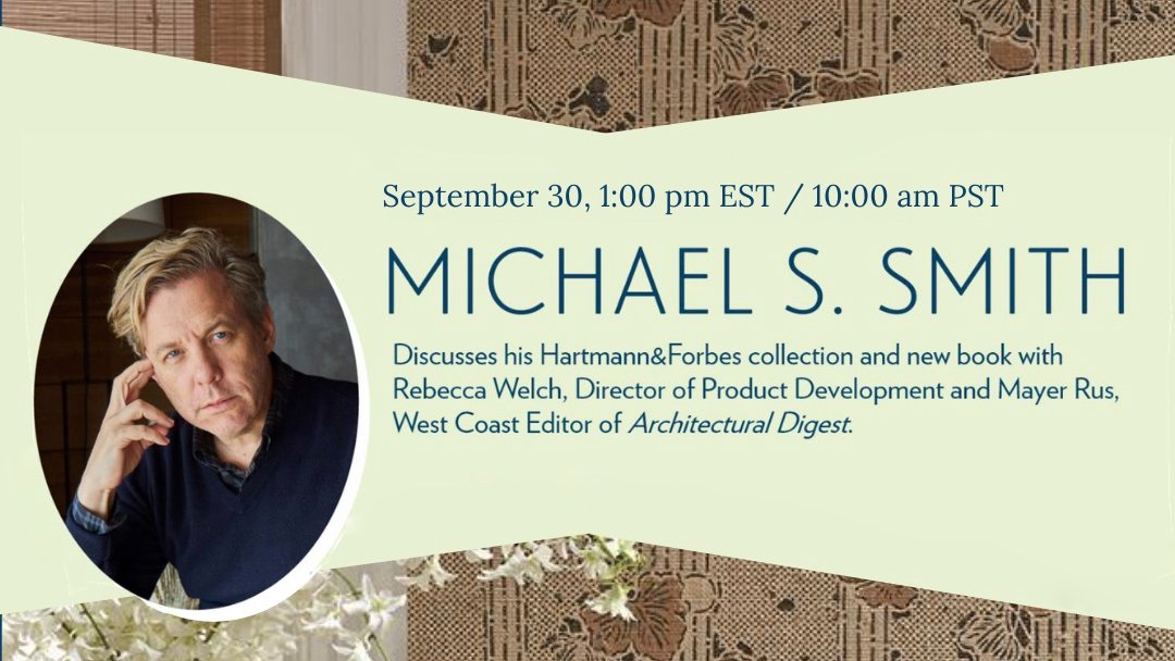 JOIN US! 

Tomorrow at 10:00 am PST / 1:00 pm EST, I will be discussing my collection with @hartmannforbes and my newly released book with Mayer Rus of 
@archdigest.  You will not want to miss out. Find the link below. See you then!

bostondesign.com/boston-design-…