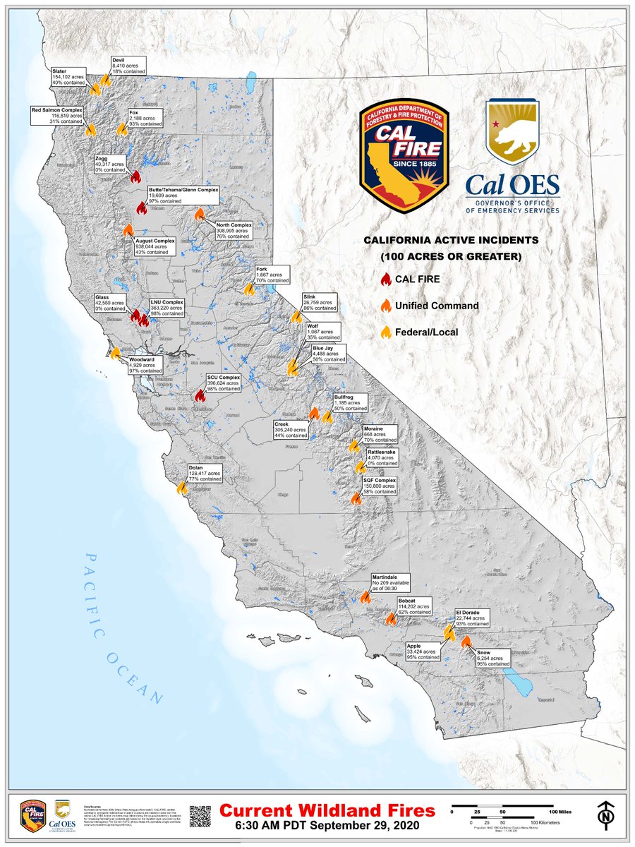 Cal Fire This Is The Current Map For Tuesday September 29 Showing The Active Wildfire Incidents Across California For More Information Visit T Co 6s2qmgvwfi T Co Ktbg8suboq