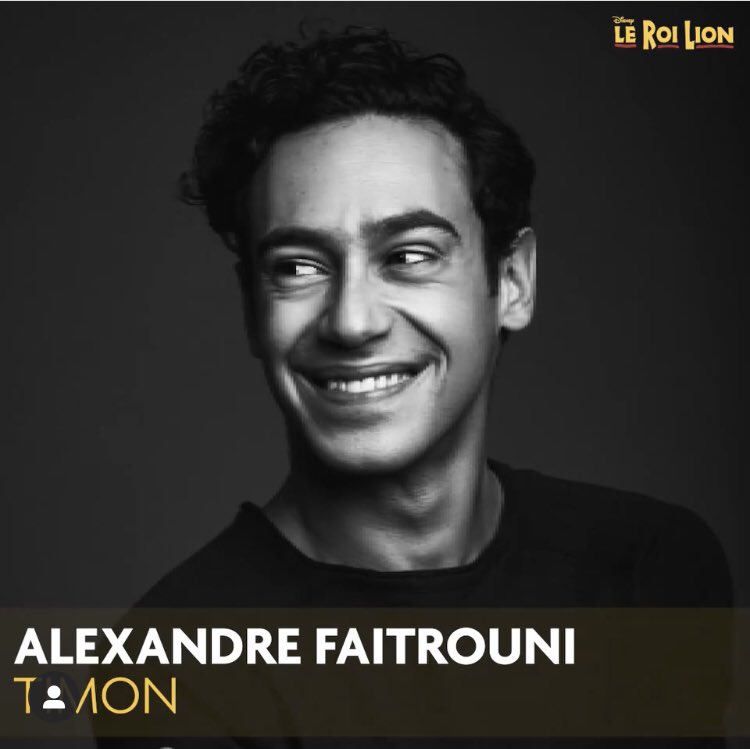 DisneyNewsFR's tweet image. (Show) C’est Alexandre Faitrouni qui interprétera le rôle de Timon dans « #LeRoiLion - Le Musical », qui sera de retour dès le 18 mars 2021 au Théâtre Mogador à Paris ! 🦁