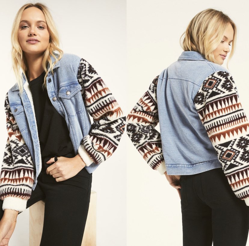 z supply gia knit denim jacket