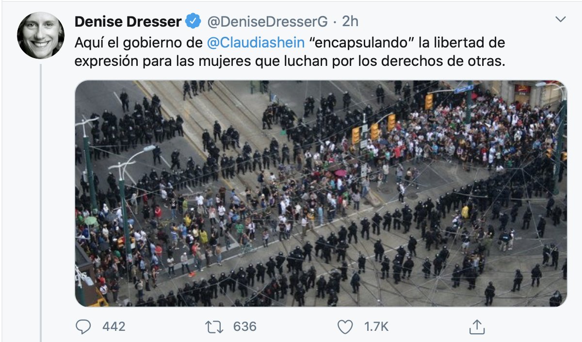 24encuestas's tweet photo. Un letrerito azul y otros detalles me informan, Dresser, que una vez más estás mintiendo.

¿Cuándo saldrás del closet como derechista? @DeniseDresserG https://t.co/xa9J5ROcpl
