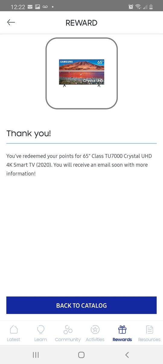 I got enough #SamsungElite points to earn my SECOND FREE TV!!!!! I AM STOKED!!! THANK YOU to my customers &amp; friends who allow me to be their Mobile Expert &amp; allowed me to teach you about Samsung Pay! Thanks to all of you who support me every step of the way! 🥰 #SamsungPro