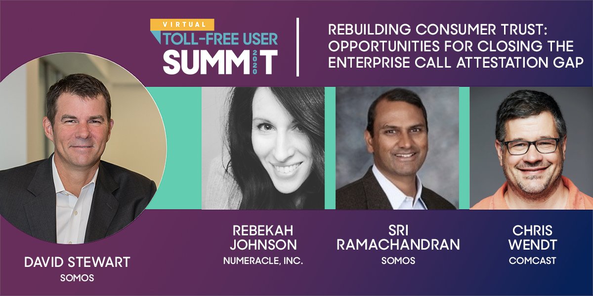 STIR/SHAKEN and Attestation and Options, OH MY! Somos’ Dave Stewart and influencers from <a href="/NumeracleInc/">Numeracle</a> @Comcast and #teamsomos discuss rebuilding consumer trust and maximizing enterprise value at #TFUS20. Learn more: tollfreeusersummit.com