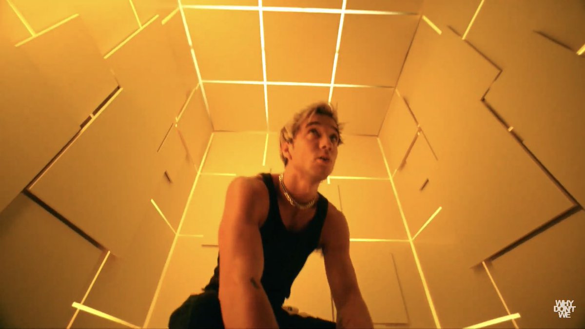 Daniel with yellow lights in the elevator I just guess that's a yes from me