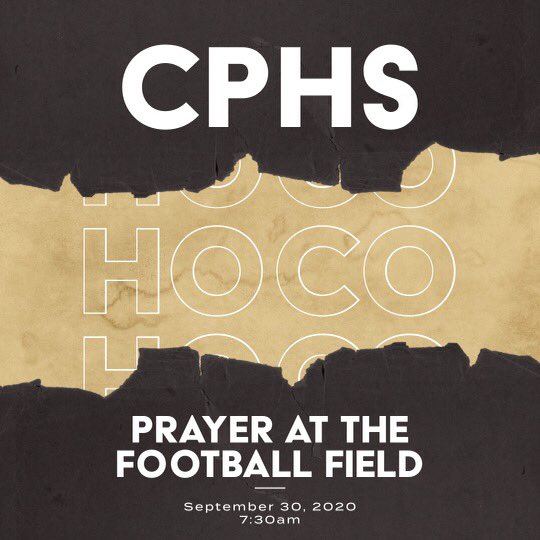 CPHS students- spread the word and join your classmates tomorrow morning! 💛🖤🏈🖤💛🏈