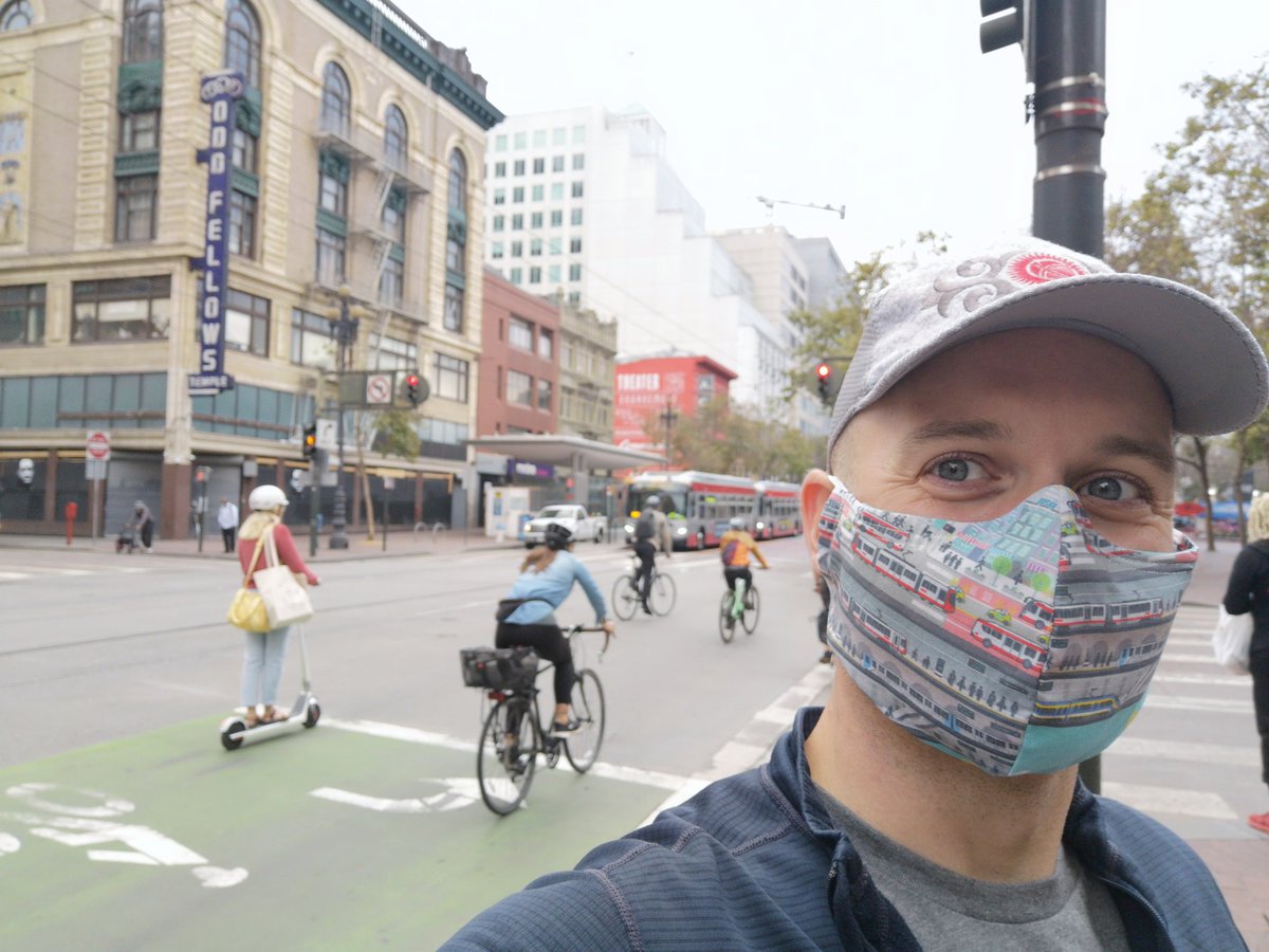 TTremblingEarth's tweet photo. Who is smizing because he's just got the best local urban-mobility-themed covid mask there is?! 🕺
😷🚶🚲🚎🚉🚇🚄
#ConnectSF-print mask from @LindaMeckel (HT @hknightsf) https://t.co/KNWPbE7WlG