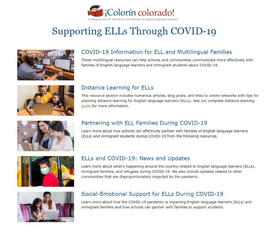 Wondering how schools can best support English language learners (ELLs) and immigrant students through the COVID-19 pandemic? Explore these resources from <a href="/ColorinColorado/">Colorín Colorado</a>: bit.ly/342eSVD #ellstudents #coreadvocates