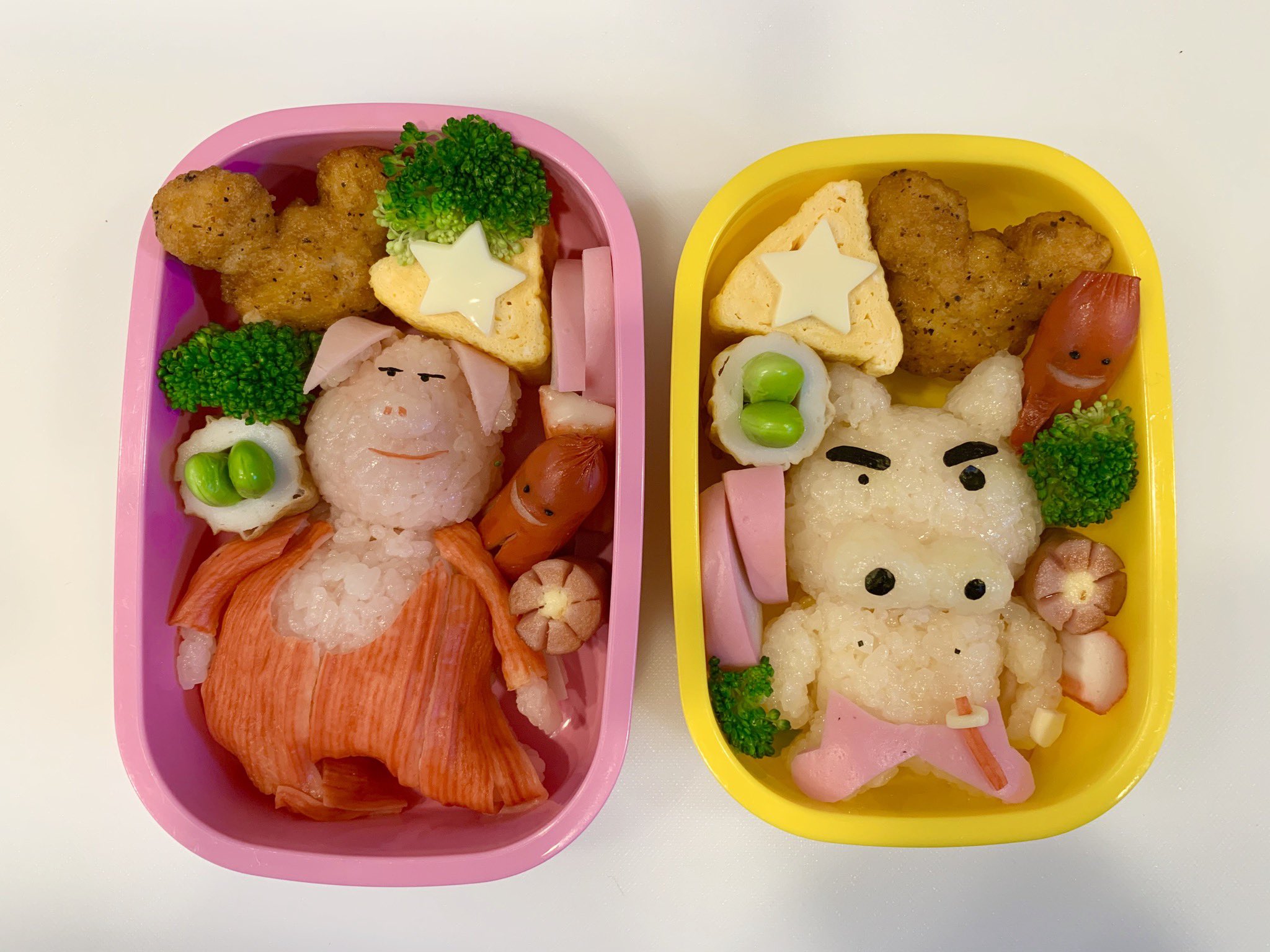 田中 英一 キャラ弁パパ 今日は映画シングのグンターとクレヨンしんちゃんのぶりぶりざえもん キャラ弁 シング グンター クレヨンしんちゃん ぶりぶりざえもん T Co Cseko7fzix Twitter