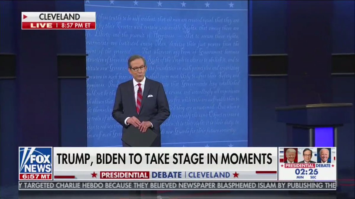 The Trump-Biden debate, moderated by Chris Wallace, is about to begin. Follow for a video thread.