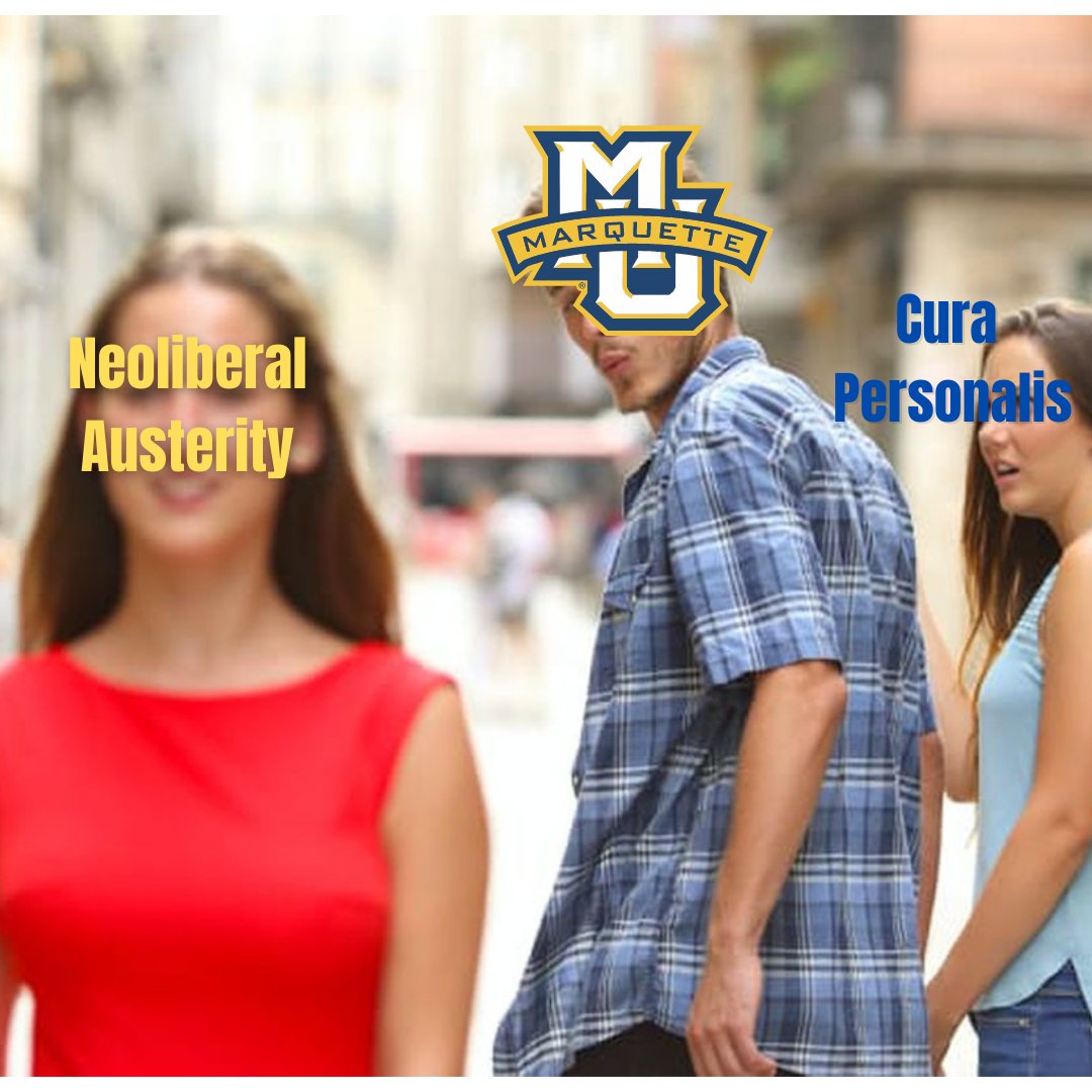 JetpackGiraffe's tweet image. If only institutional values and culture could be bought and sold on market whims like @MarquetteU would like to pretend 💁‍♂️@MarquetteUnion