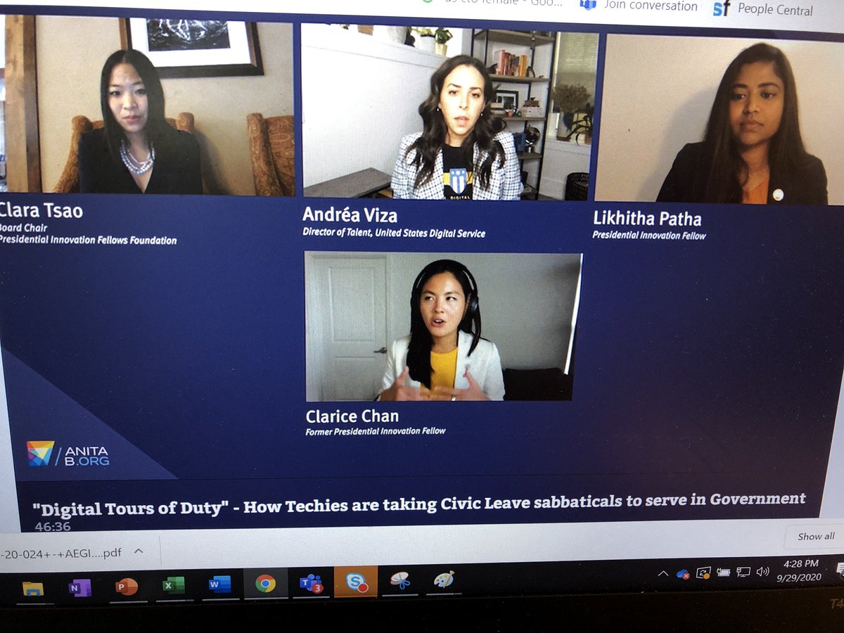 “Go where you are rare” such an apropos quote for #vGHC shared by @tweetclarita & other @PIFgov @USDS “Digital Tours of Duty” panelists @LikhithaPatha @ClariceChan & Andrea Viza