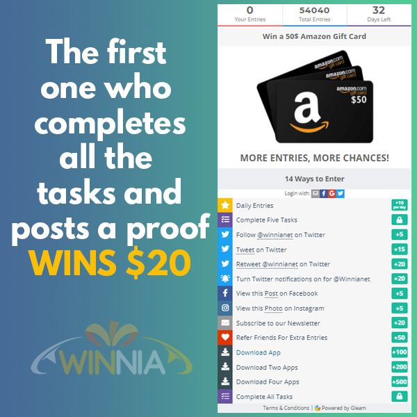 winnianet's tweet image. 🔔GIVEAWAY ALERT 🔔

The first one who retweets this tweet and completes all the tasks WINS $20! Must post proof!

➡️Enter now: bit.ly/34hwYDp

Good luck everyone! 😀