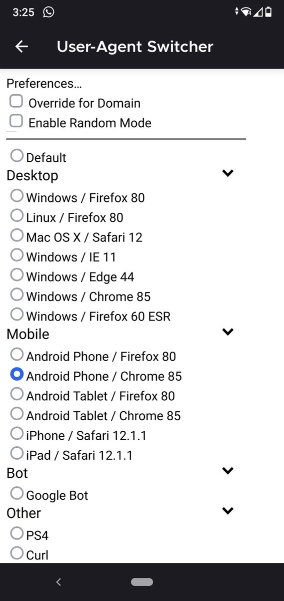 JoGarWeb's tweet image. ¿Por qué es importante un &quot;user agent switcher&quot;? Ya existen páginas que te piden exclusivamente Chrome, con esto se engaña a la página y te entrega contenido sin problemas... 🙄
Ejemplo de VH1
#FirefoxPreview #Firefox