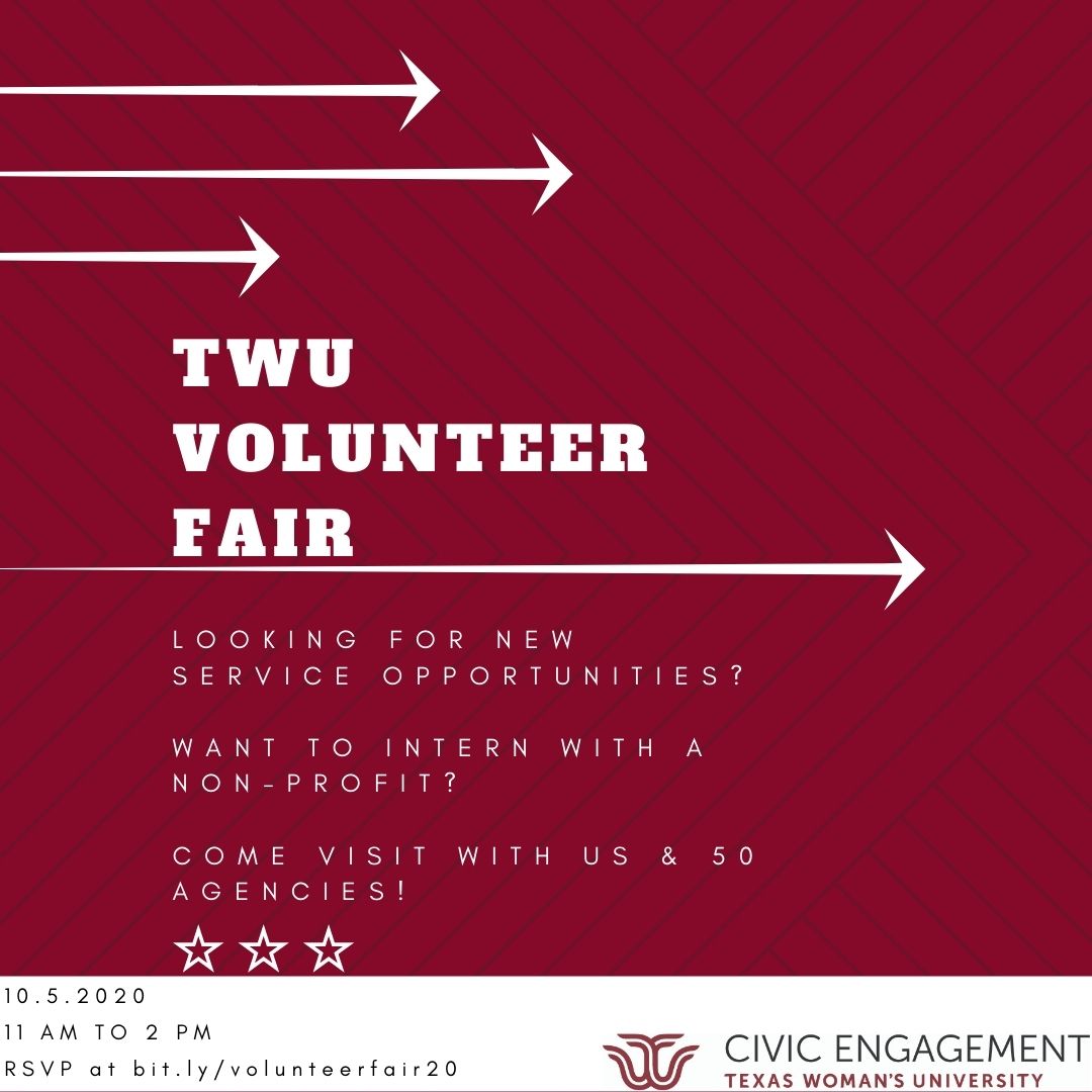 Join us for our first ever Virtual Volunteer fair! RSVP for the event on Pioneer Engage and we'll have a variety of different non-profits for you to engage with. RSVP at bit.ly/volunteerfair20