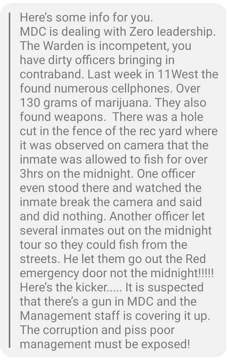 NYCDChiefofDept's tweet photo. @CorrectionNYC please tell us this is not true. https://t.co/5oKmARr06r