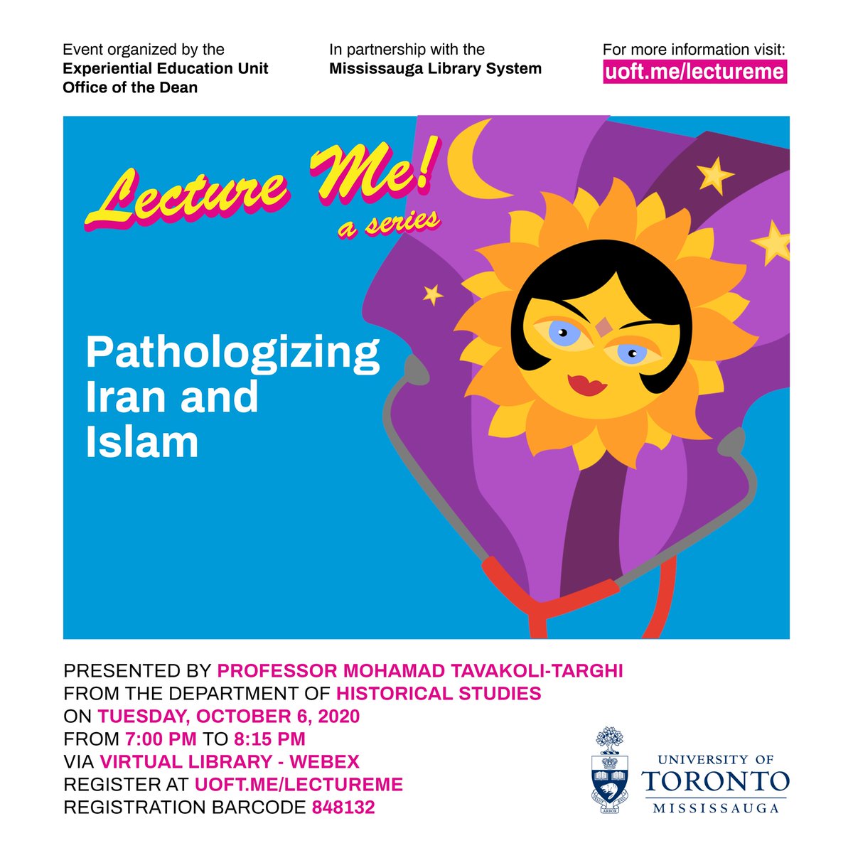 utmeeu's tweet photo. ✨ONE WEEK AWAY!!!✨

Lecture Me! with Prof Mohamad Tavakoli-Targhi
Tues, Oct 6 | 7pm

@utm_hs Prof Tavakoli-Targhi will discuss how recurring cases of the cholera epidemic in the 19th century affected Iranian politics.

👉🏼Register at https://t.co/gRM4jdQMBr

👍🏼Join us next week! https://t.co/Tl36iVwy4y