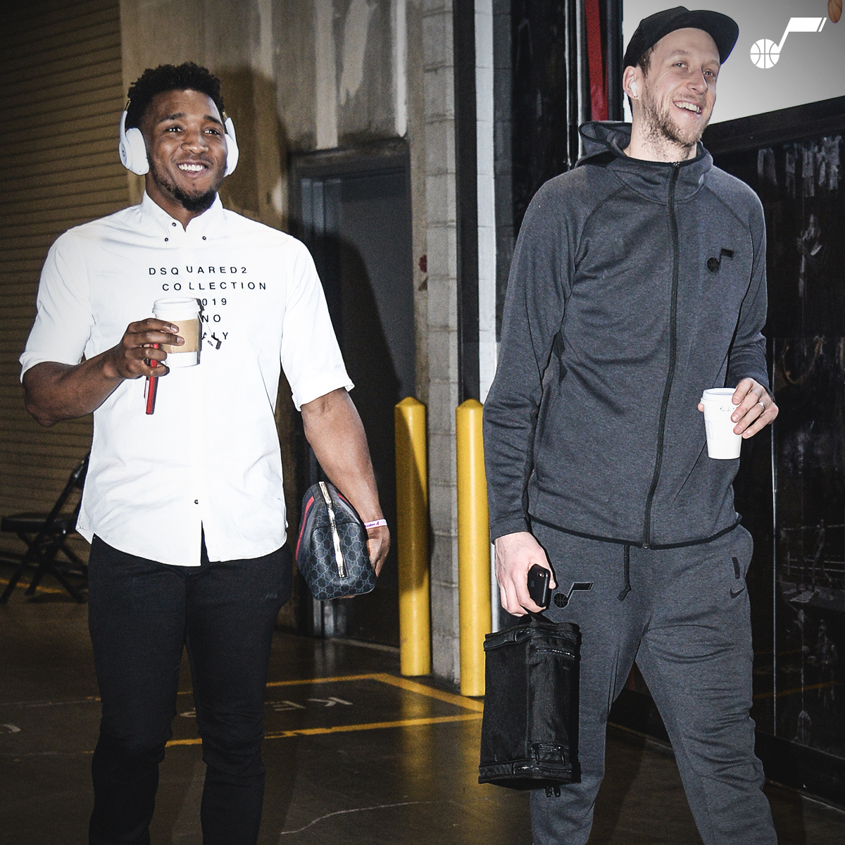 Here's Joe and Donovan holding cups of coffee.