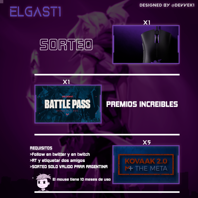 gast1_'s tweet photo. SORTEO por los 500 follows en twitch! 
Buenas a todos! Voy a estar sorteando lo que se describe en la imagen, aclaro que el mouse es lo único que se sortea solo para Argentina, por temas de logística, el resto de cosas pueden participar no importa de donde sean.
Se sortea el 9/10 https://t.co/SHAfC51fYR