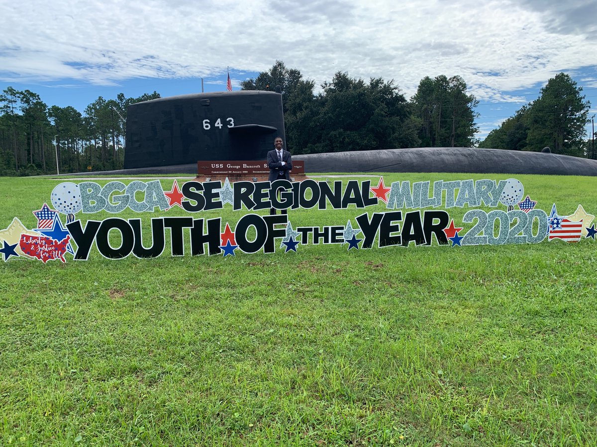 NavyCYP's tweet photo. TONIGHT is the @BGCA_Clubs National Military Youth of the Year Celebration! Tune in at 6pm EST to https://t.co/GGe7LzE6PQ to root on the Navy's own Marlon G., the 2020 BGCA Southeast Region MYOY! #MYOY #GoNavy @CNICHQ @Navy_Region_SE @subasekingsbay @mwrkingsbay https://t.co/6UVx4yxaPW
