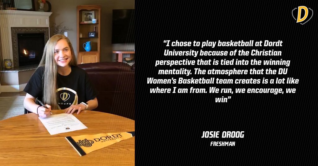 DordtWBB's tweet photo. ❓Why DU❓

Josie Droog from Mount Vernon, WA tells us what brought her so far away from home! 

#WhyDU #DefenderWay⚔️🏀 https://t.co/6fzm2Yl8UE