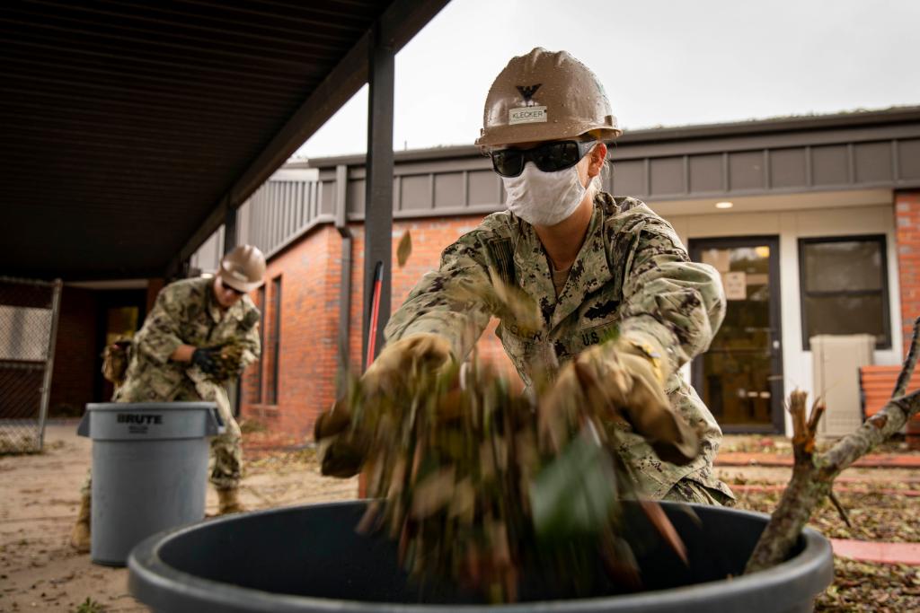 All Hands on Deck

#Seabees assigned to (NMCB) 11 of Naval Construction Battalion Center (NCBC) Gulfport, Miss., clear tree debris on Naval Air Station Pensacola, Fl. #NMCB11 is currently providing disaster relief efforts for #HurricaneSally.