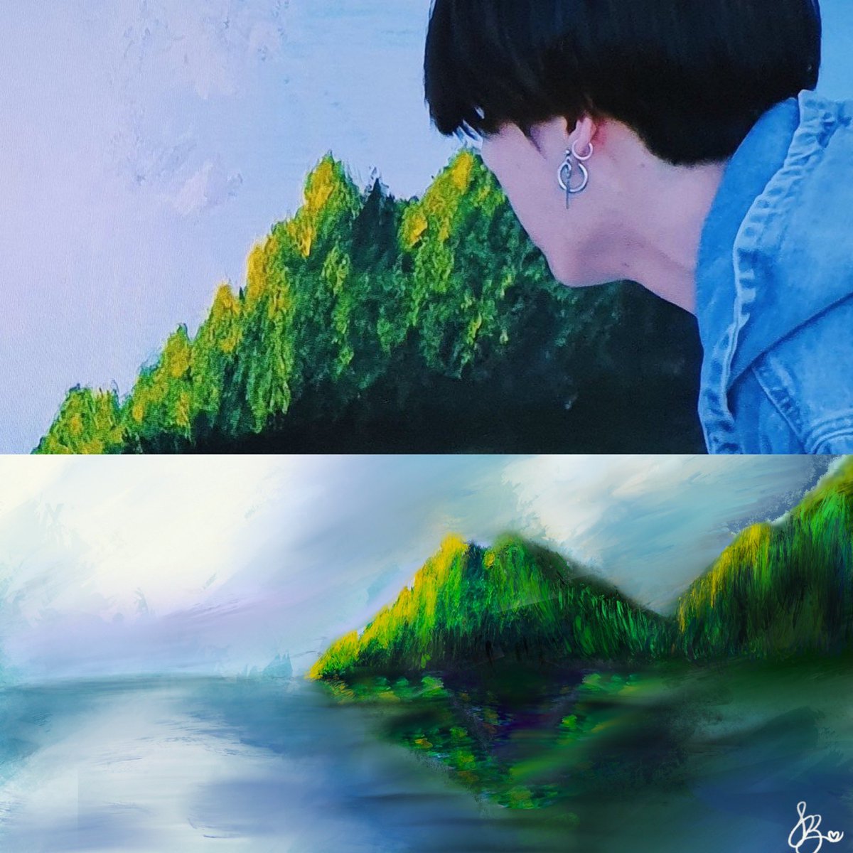 _Mythamos_'s tweet photo. Was inspired by JK and decided to try and recreate his painting quickly on a tablet😎 #infires #jungkook #bts #BTSInTheSoop #BIGHIT @BigHitEnt @bts_bighit https://t.co/wBm1l1L6XK