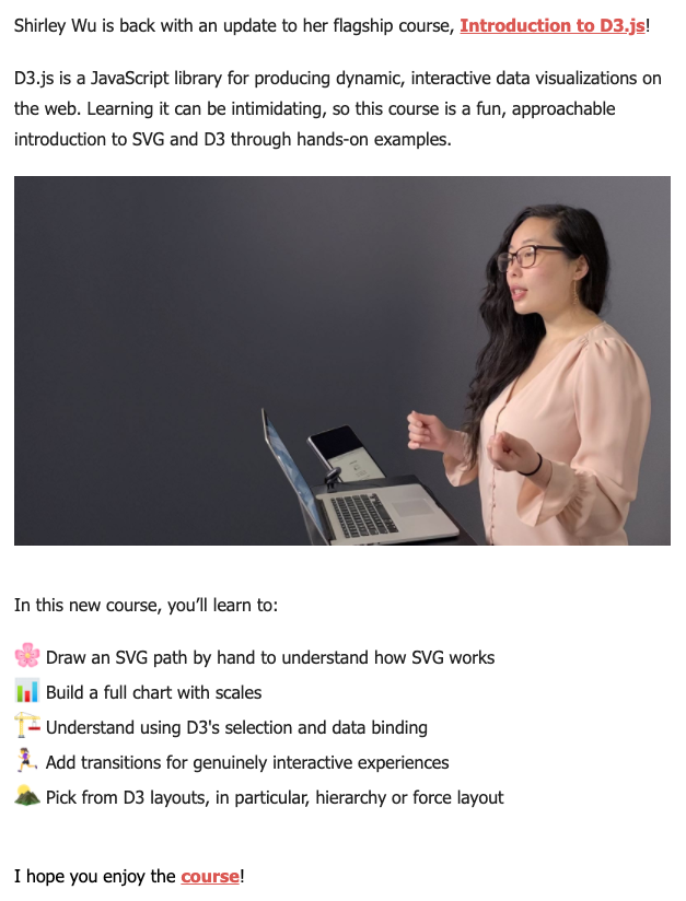 🎊My updated Intro #svg+#d3js course is out @FrontendMasters🥳 Please check it out—I put so much 💖💭⏰ into it & am esp proud of all the small exercises that build up to one big #dataviz by the end🌸✨ 🔗frontendmasters.com/courses/d3 📚observablehq.com/@sxywu/introdu… made w/ @observablehq