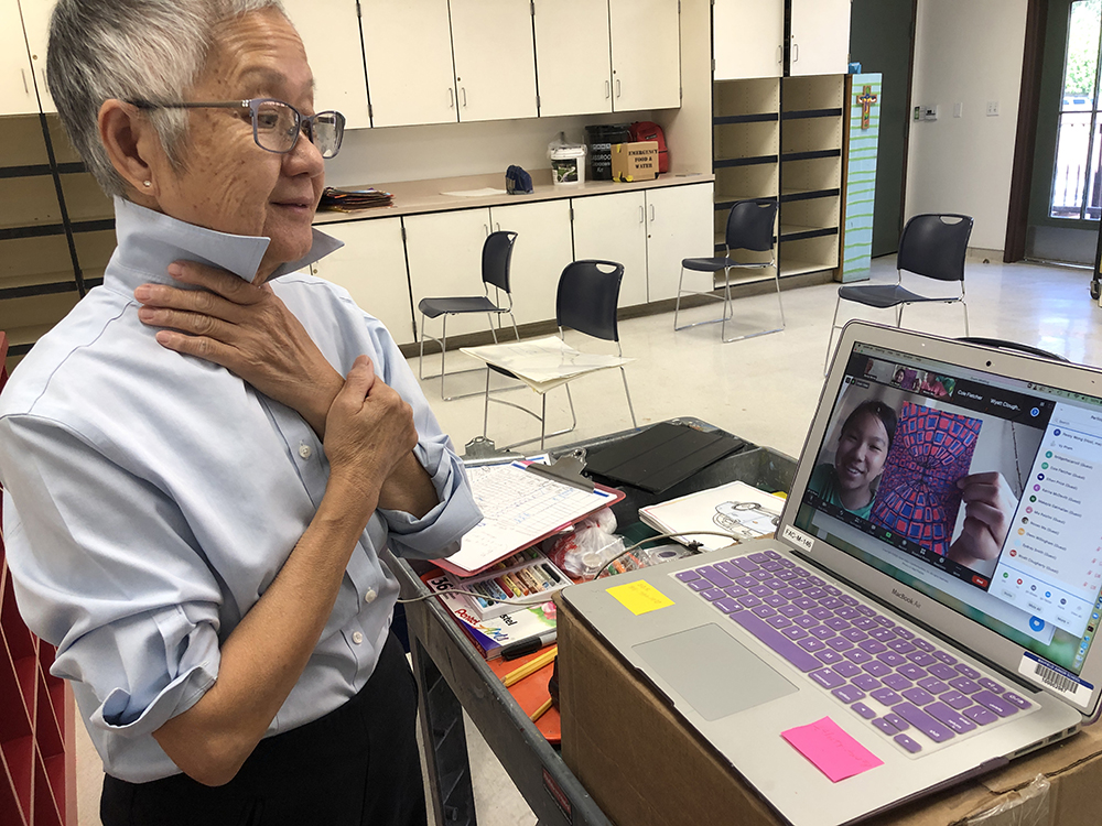 mayfieldjs's tweet image. Moments in Remote...Impressing Ms. Wong! Art teacher Penny Wong is proud of the effort and skill her students have shown working at home.
