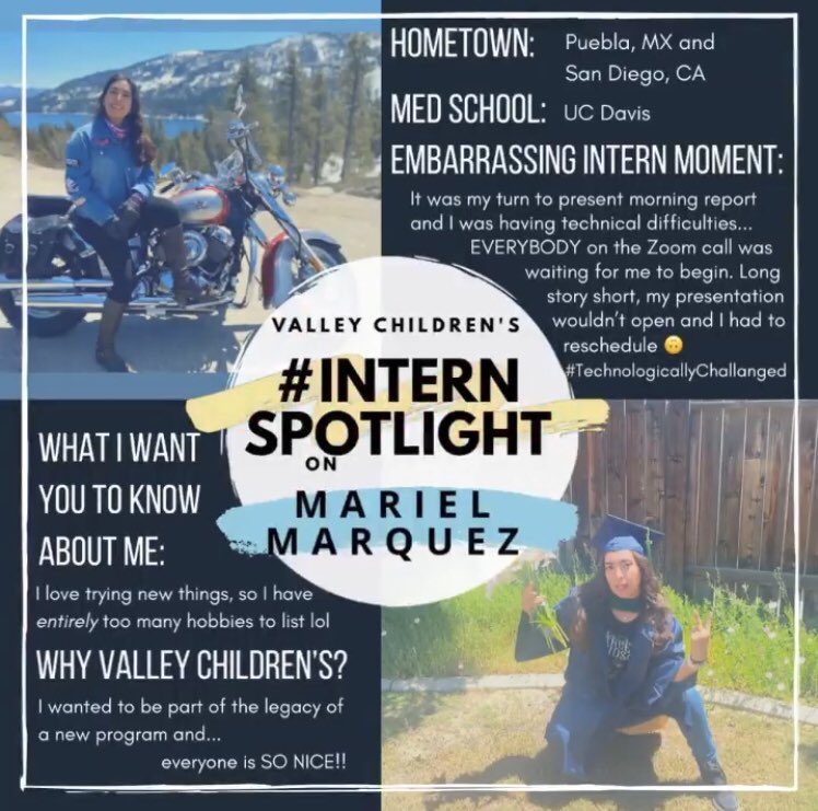This week’s #internspotlight is Dr. Mariel Marquez!! #PedsMatch21 #peds #zoomstruggles
