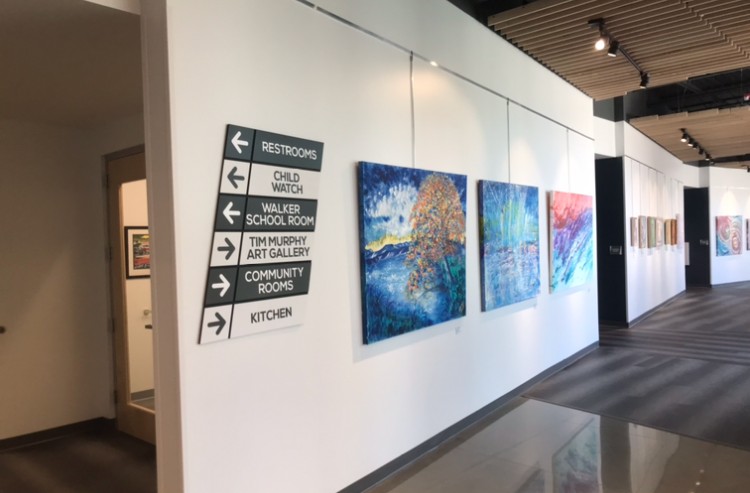 VictorySignCo's tweet photo. As design and branding consultants, we aided the Merriam Community Center in developing a themed &amp; branded signage plan that included separate signage colors based on different locations in the building. These directional signs offer guidance while also being visually striking. https://t.co/wIxsuOTX9R