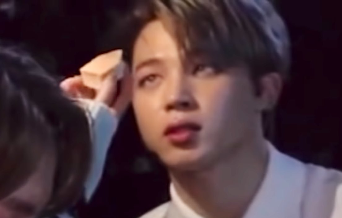 Jimin getting his makeup done // thread