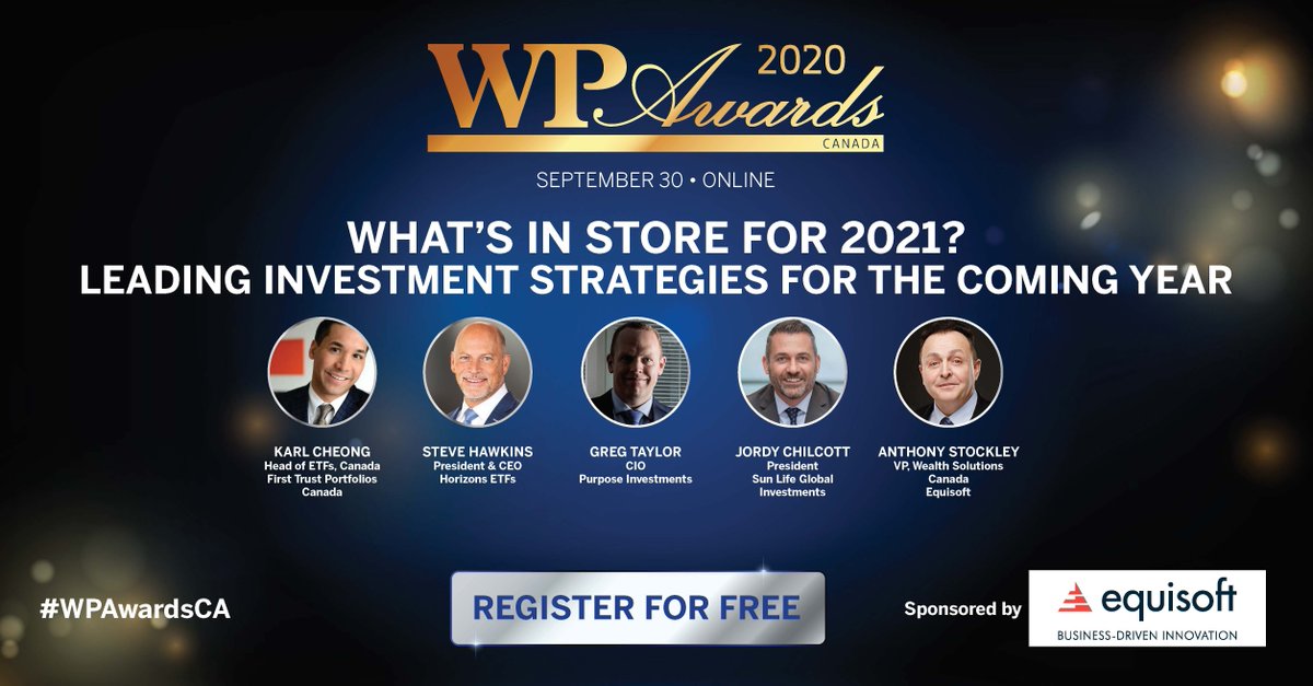 I’m looking forward to participating in the virtual Wealth Professional Awards tomorrow. Watch our panel about what could be in store for 2021. Register now #WPAwardsCA hopin.to/events/wp-awar…