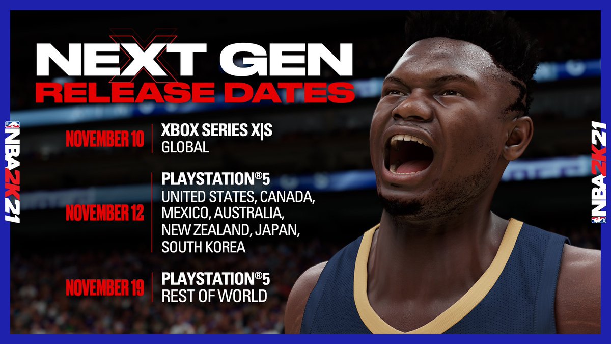 NBA 2K21 on Twitter: "#NBA2K21 Next Gen is coming... PS5 and Xbox Series X|S digital pre-orders ?? https://t.co/vvOEdFGQaU… "