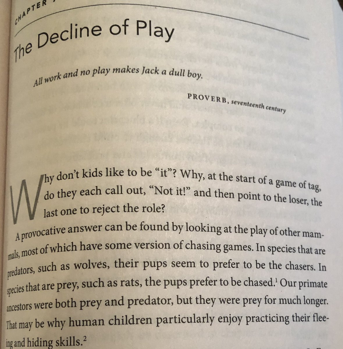 Tag is a fundamental game played outside in every school yard. I find this link to our primate ancestors and the understanding that chasing and fleeing was for survival is intriguing👌🏻. <a href="/JoeyFeith/">Joey Feith</a> <a href="/mjhamada/">Mel Hamada</a>