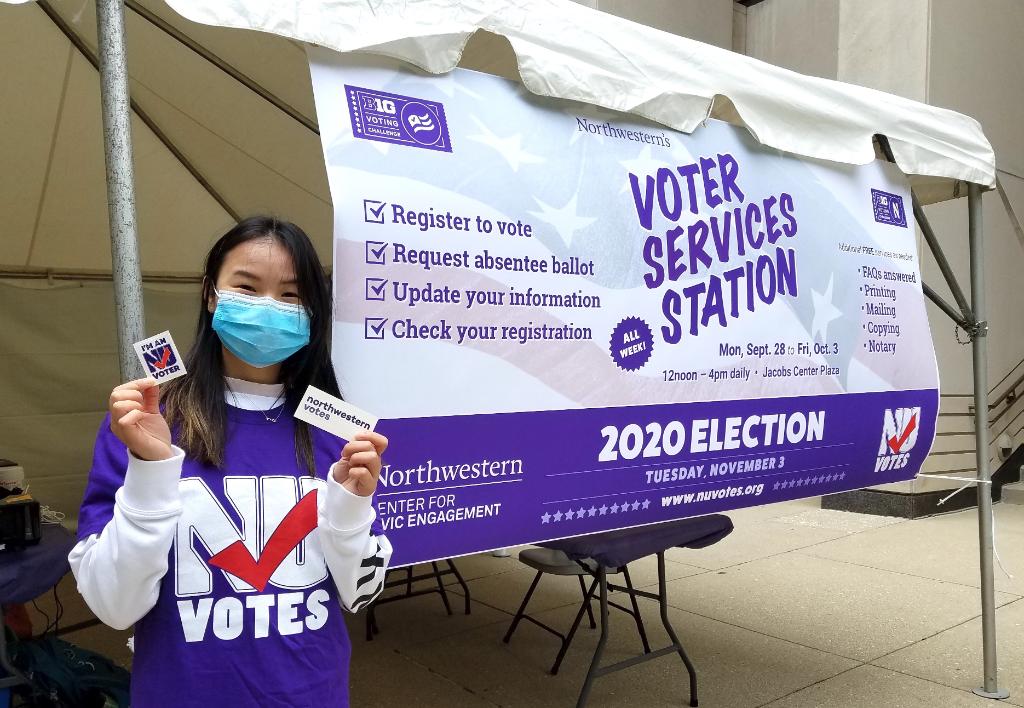 As one of the top universities in the nation for student voting, Northwestern is in the midst of a critical push to help students, no matter where they are located, get registered to vote through the <a href="/nuvotes/">NU Votes</a> initiative. spr.ly/6016GIxwM
