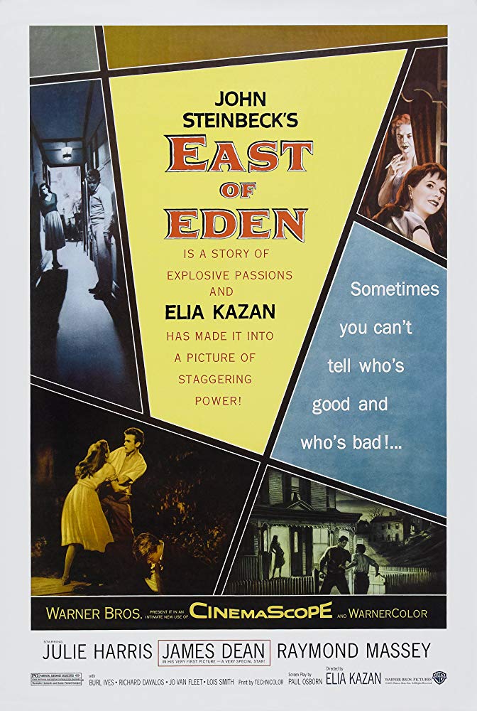 donde, al año siguiente, rodó “East of Eden”, dirigida por Elia Kazan, adaptación cinematográfica de la novela de John Steinbeck.En el plató, Dean perpetuó su reputación por cambiar constantemente la interpretación de su personaje y las lecturas de las líneas, y por provocar y
