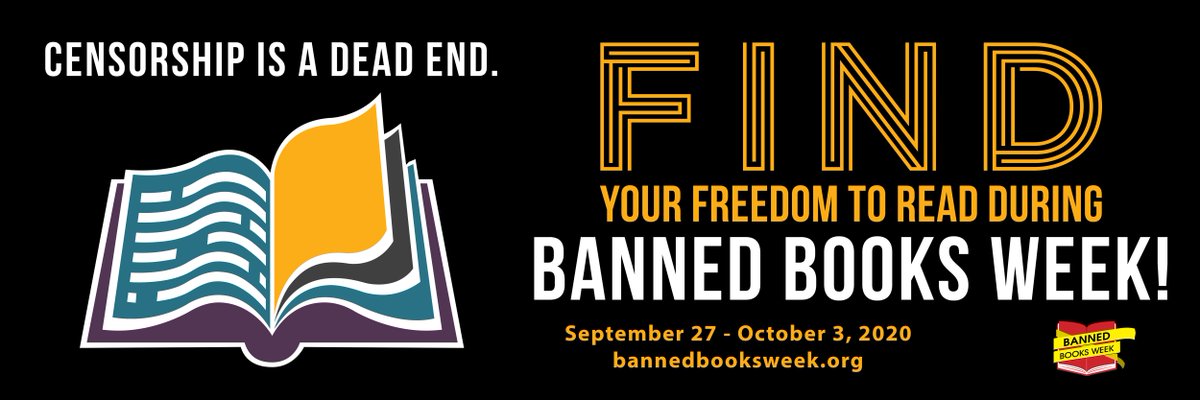 It's #BannedBooksWeek and we have an online book display of challenged or banned ebooks and audiobooks available in Sora! bit.ly/bbweek2020