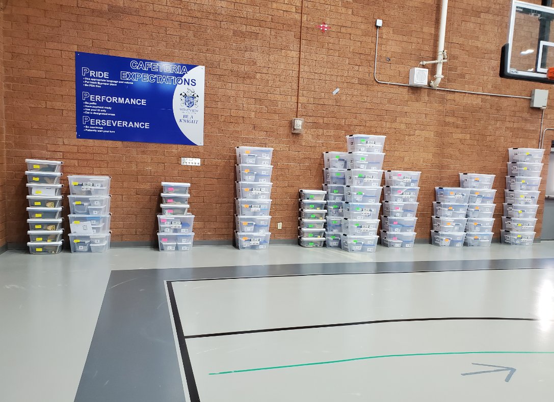 A big shout out to the Occupational Therapy Team for compiling individual task boxes that were made for our Life Skills students. The task boxes took hours of work to put together &amp; with assistance from the transportation dept., these will be delivered to students’ homes.