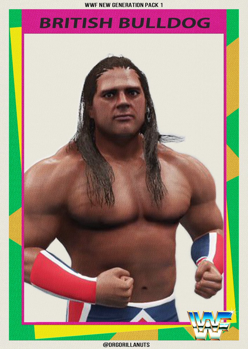 DrGorillaNuts's tweet image. So I went to upload the New Generation Pack #1 CAWs for @WWEgames #2K19 and the servers weren't working 😓 I will have them up ASAP, as they are all done! To tide everybody over though, here are some vintage "collector's cards" made by @xharperco for 4 of the 6!