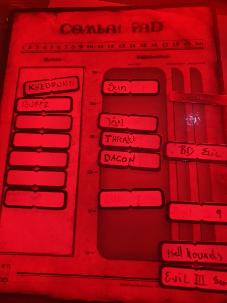 brotherRa's tweet photo. Initiative combat pad still going strong after 14 years #DnD #openmindgames https://t.co/dn60121vTn