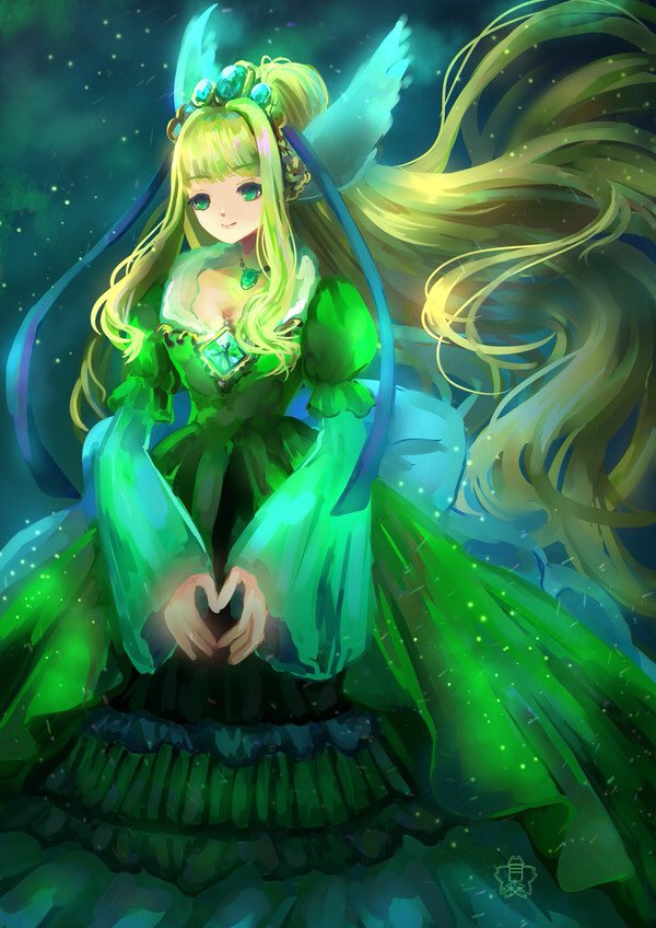 月森 さくら 香水垢 エメラルド 女の子イラスト 擬人化 エメラルド 宝石擬人化 デジタルイラスト T Co Qnuqyqikzt Twitter